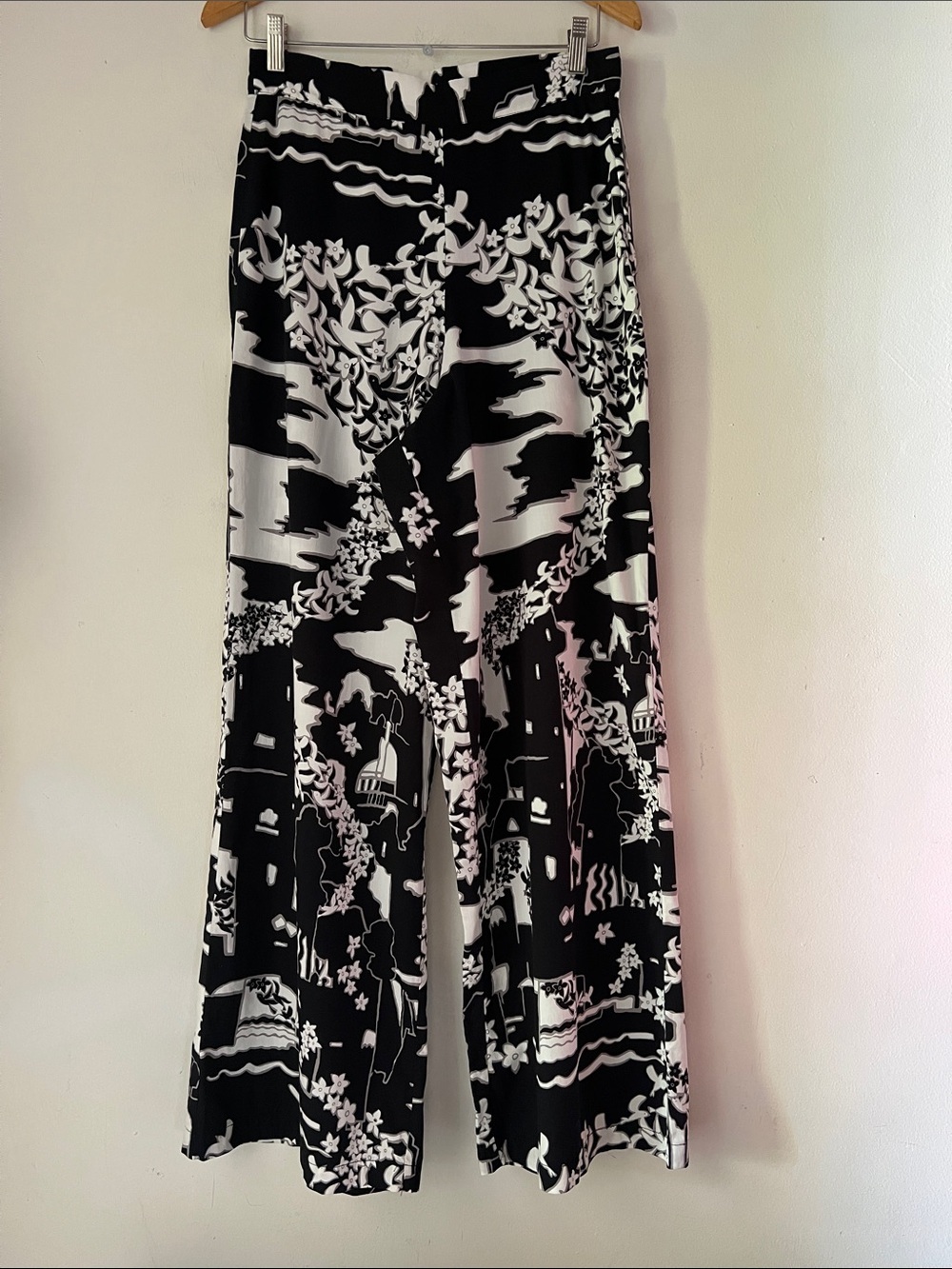 Anthropologie Tiny Anne Printed Wide-Leg Pants Sz 8 - Picture 3 of 13